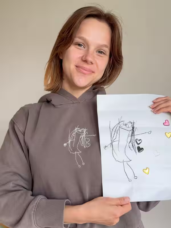 Vyšité kresby vašich detí podľa obrázku